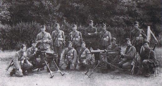 groep belgische infanterie na mobilisatie in 1939